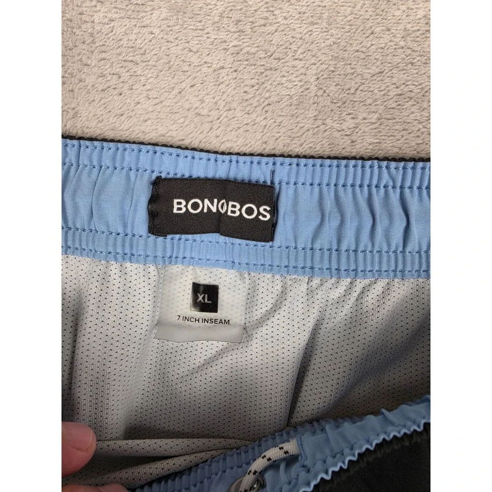 Bonobos Swim Trunks Mens XL Black 7 Inch Inseam Drawstring Mesh Lined Pockets